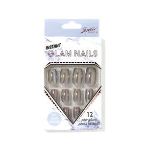 NIP Instant Glam Iridescent Gray Press-On Nails